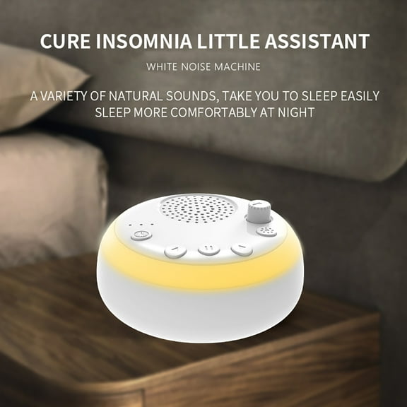 White Noise - Contains 9 simulated nature sounds to make you fall asleep, the timing is adjustable in three levels, suitable for insomnia people, adults, infants, children, improves sleep, long standb