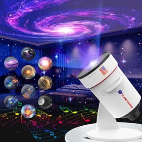 White Noise Galaxy Projector with 28 Soothing Sounds Memory Function Sleeping Timer Star Light Planetarium Projection Night Light with Starry Sky Space Solar System Moon Nebula for Bedro
