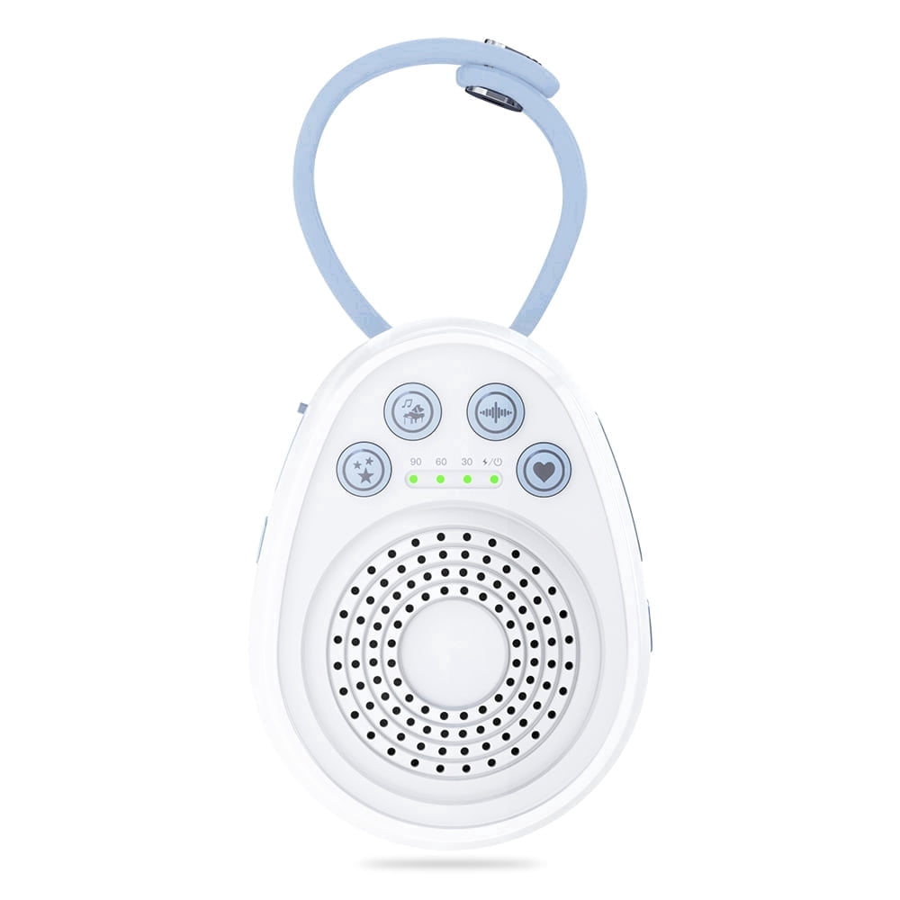 White Noise Machine for Baby Sleep with 20 Soothing Tracks, 4 Sound Types, Portable Sleep Aid for Infants, Rechargeable Battery, 30/60/90min Timer, Child Lock, Volume Memory for Travel Use
