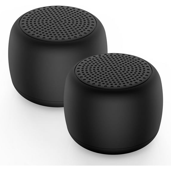 White Noise Machine Mini Sound Machine for Adults Kids Baby | 15 Non-looping Sounds | Timer | Easy to Pocket and Travel - Black (Pack of 2)