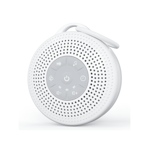 White Noise Machine Portable Sound Machine With 2000mAh Battery Rain Sound Machine With 21 Soothing Sounds Sound Therapy With-Light Grey