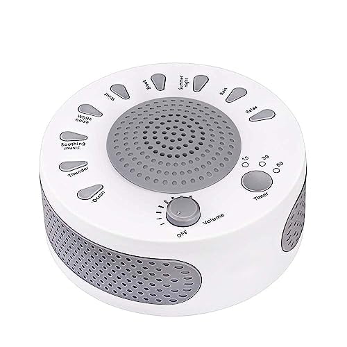 White Noise Machine Sleep Helper Sound Relaxation Machine Sleep Therapy Sound Machine with 27 Unique Natural Sounds,Sleep Disorders Noise Cancelling for Home,Office,Spa,Yoga,Kids