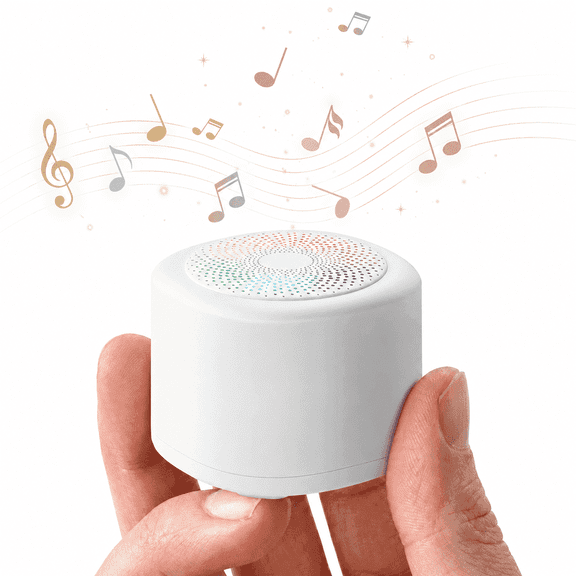 Mini Sound Machine, Portable White Noise Sound Machine for Sleep, White Noise for Baby & Adult with 20 Soothing Sounds, 7 Color Night Light, 4 Timers Memory Function for Travel Camping Home Office