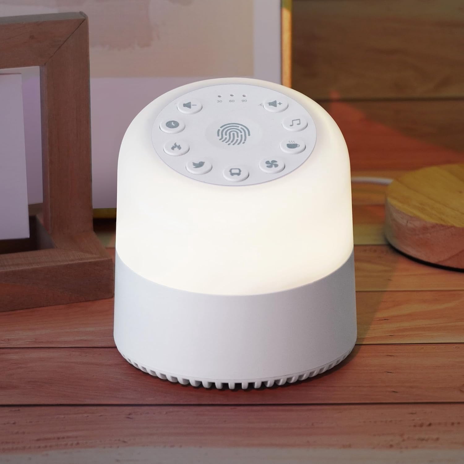 Produktbild von Monsterzeug White Noise Machine HOMGEN Tragbare Weißes Rauschen Einschlafhilfe Babys Schlafhilfe Mit Nachtlicht 24 Beruhigende Schlaflieder & Naturgeräusche White Noise Machine Baby