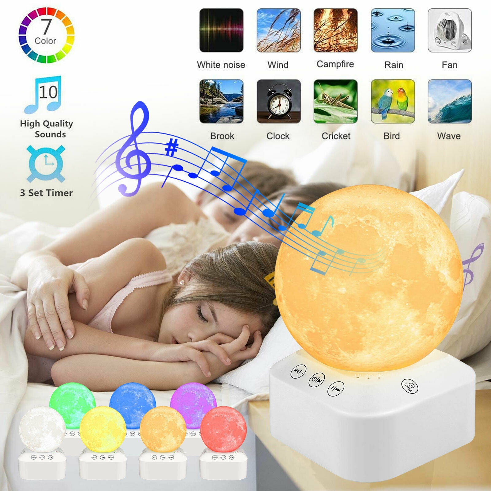 White Noise Nature Sound Machine Sleep Sounds Therapy Relax Sounds Aid