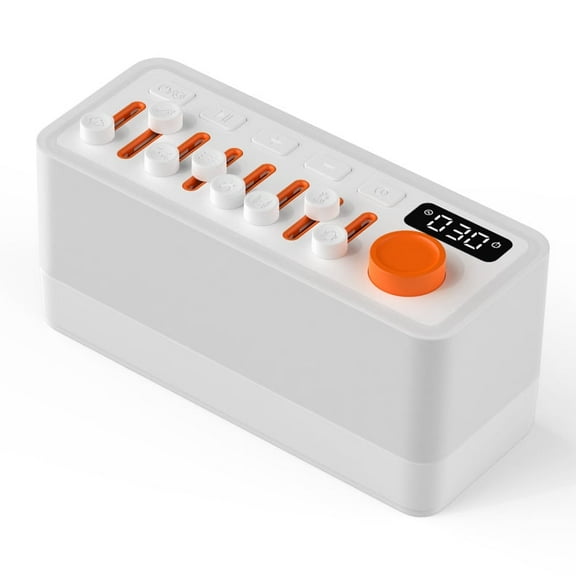 White Noise Sleep Sound Machine with 8 Nature Sounds, Bluetooth Speaker, 12 Colors Night Light, Sleep Timer & Breathing Mode, Portable Sleep Aid for Babies, Kids, and Adults