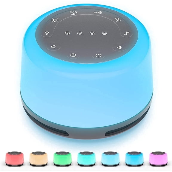 3 in 1 White Noise Sound Machine with Bluetooth Speaker Night Light for Kids and Adults