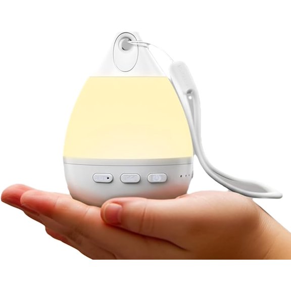 White Noise Sound Machine - Lumi Egg, Portable Sound Machine with Bluetooth, 26 Soothing Sounds, Night Light, Timer, Noise Canceling for Baby, Adults, Home, Travel & Nursery Gift