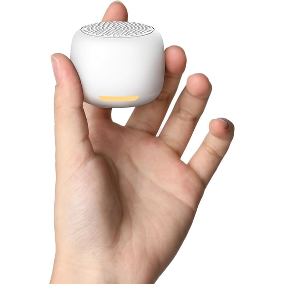 White Noise Sound Machine, Night Light, Mini and Portable, 15 Non-looping Sounds, Timer, Memory Function, for Adults Baby, Travel, White