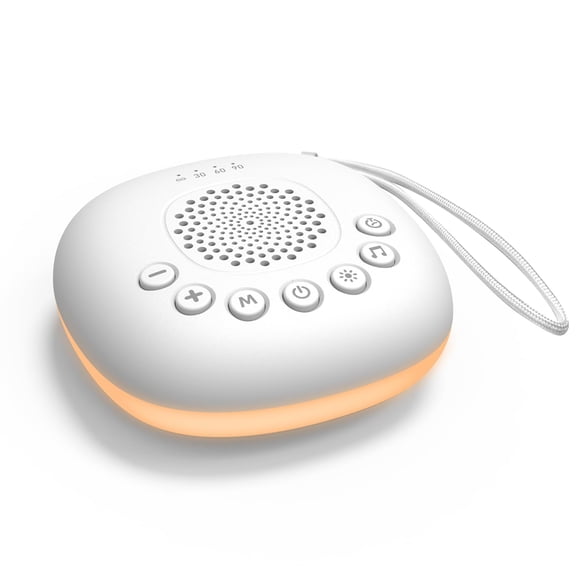 White Noise Sound Machine, Portable Sound Machine for Sleep Baby, Kids & Adults, 20 Travel Soothing Sounds Brown/Pink Noise/Lullaby, Rechargeable, Timer, Memory & Night Light for Home, Nursery