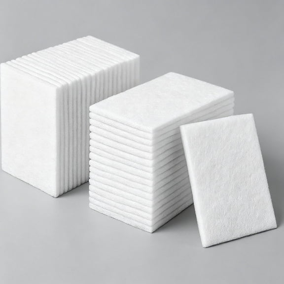 White Non Woven Pads, Light Duty Scouring Pad, Abrasive Surface Scrubber, Non Scratch Scrubbing Pad, Multi Scouring Sponge for Home Workshop Cleaning Polishing