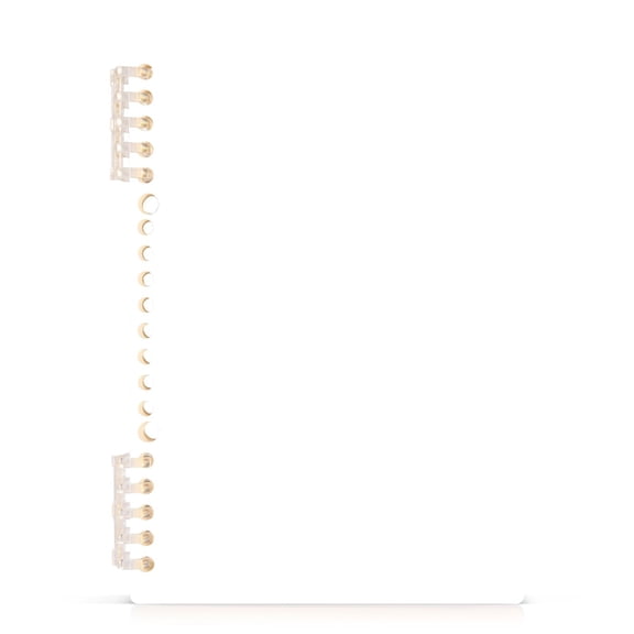 White Notebooks 1-subject Journal 60 Sheets A5 College Ruled Paper Detachable Ring 8.3"x5.7"