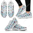 thumbnail image 1 of White Nursing Shoes For Women First Aid/medical Printed Comfortable Sneakers Lace-up Shoes Footwear Zapatos, 1 of 9