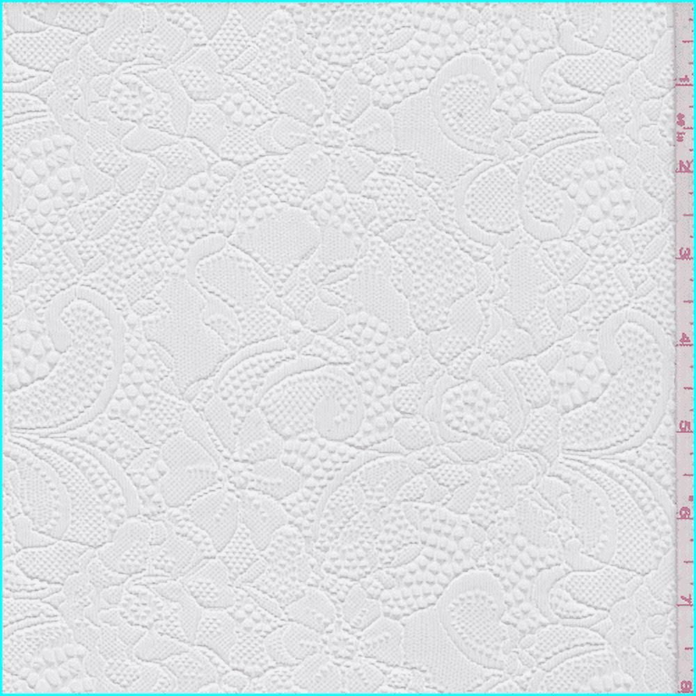 White Nylon Floral Lace, Fabric Sold By the Yard