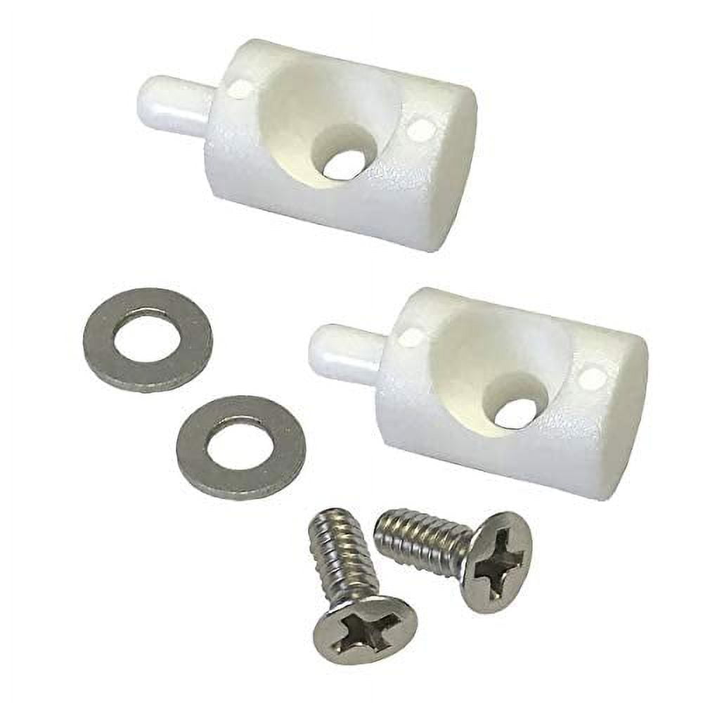 White Nylon Hinge Bushing Pin Kit 3/8" Diameter For Continuous Hinge Shower Enclosure