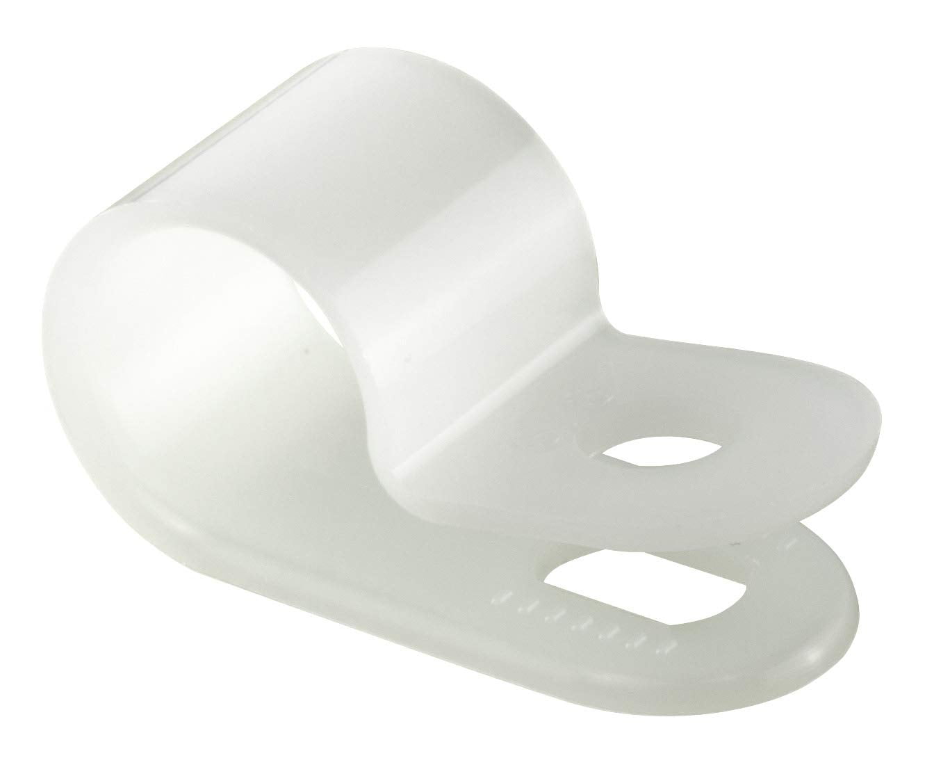 White Nylon Plastic Cable Clamps, 3/8