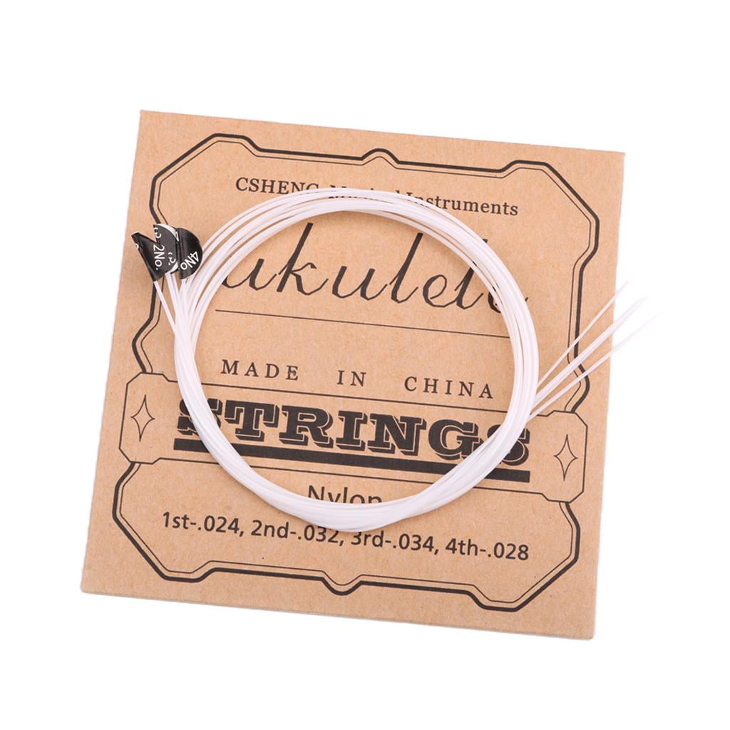 White Nylon Ukulele String Set for Ukulele Guitars Stringing Instrument Parts