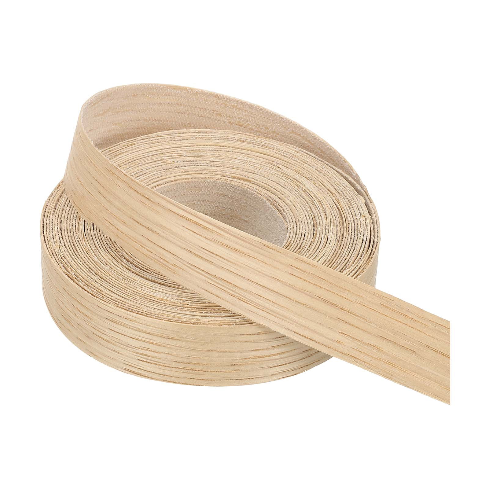 Uxcell Edge Banding, Wood Veneer Tape Pre-glued Flexible Plywood Edge Banding with Hot Melt Adhesive for Furniture White Oak 7/8 Inch x 25 ft