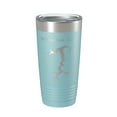 thumbnail image 1 of White Oak Lake Map Tumbler Travel Mug Insulated Laser Engraved Coffee Cup Arkansas 20 oz Light Blue, 1 of 1