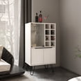 thumbnail image 1 of White Oak Look, 2 Door Design - Bar Cabinet for Organizing Glassware, 1 of 5