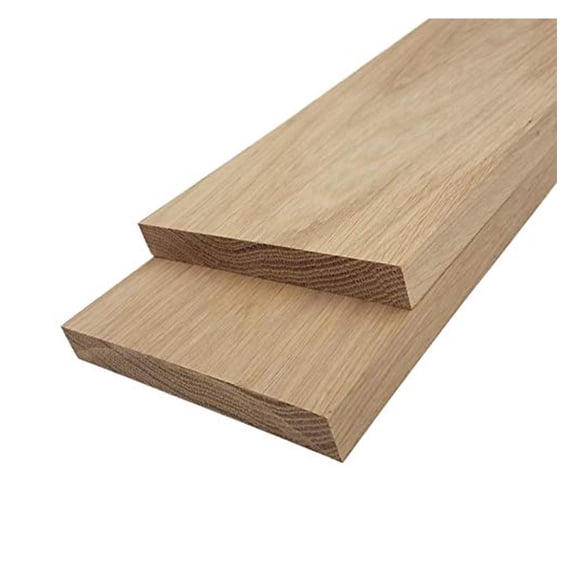 White Oak Lumber Board - 3/4" x 6" (2 Pieces) (3/4" x 6" x 24")