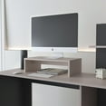 thumbnail image 1 of White Oak Monitor Stand - 19" Desk Riser for Office | Melamine & Particle Board | Elevates Screen, Improves Posture | Modern Workspace, 1 of 7