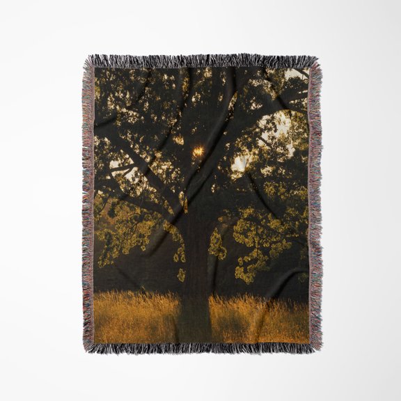 White Oak Tree, Great Smoky Mountains, Tennessee, Usa - Us43 Aje0293 - Adam Jones, Woven Blanket