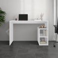 thumbnail image 1 of White Office Desk with Storage and Minimalist Design, 1 of 4