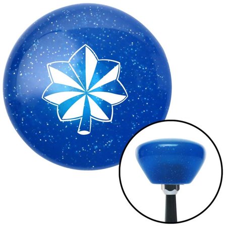 White Officer 04 - Major & Lieutenant Colonel Blue Retro Metal Flake Shift Knob with M16 x 1.5