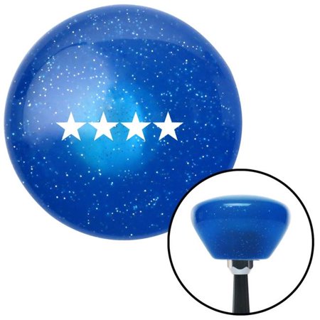 White Officer 10 - Admiral Blue Retro Metal Flake Shift Knob with M16 x 1.5 Insert Brody