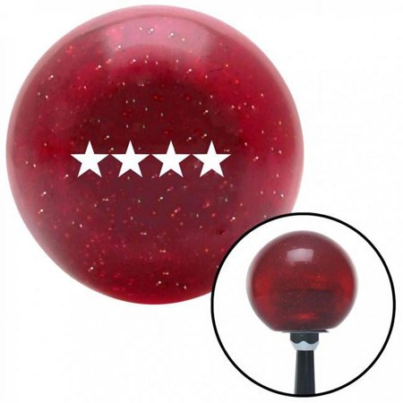 White Officer 10 - General Red Metal Flake Shift Knob with M16 x 1.5 Insert Shifter