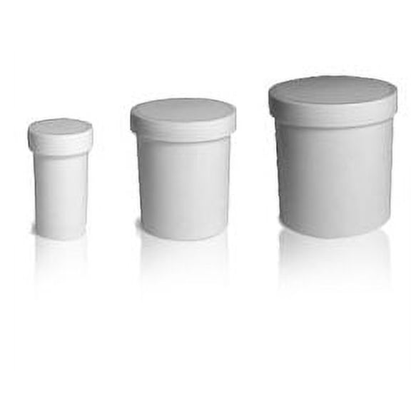 White Ointment Jars, Plastic