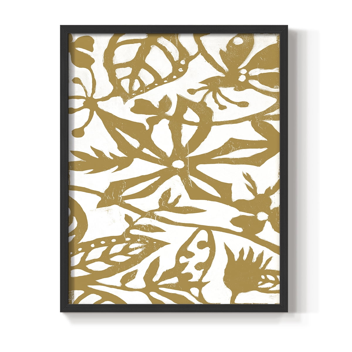 White On White IV V30 Framed Print in Black Solid Wood 22 x 28 Framed Print