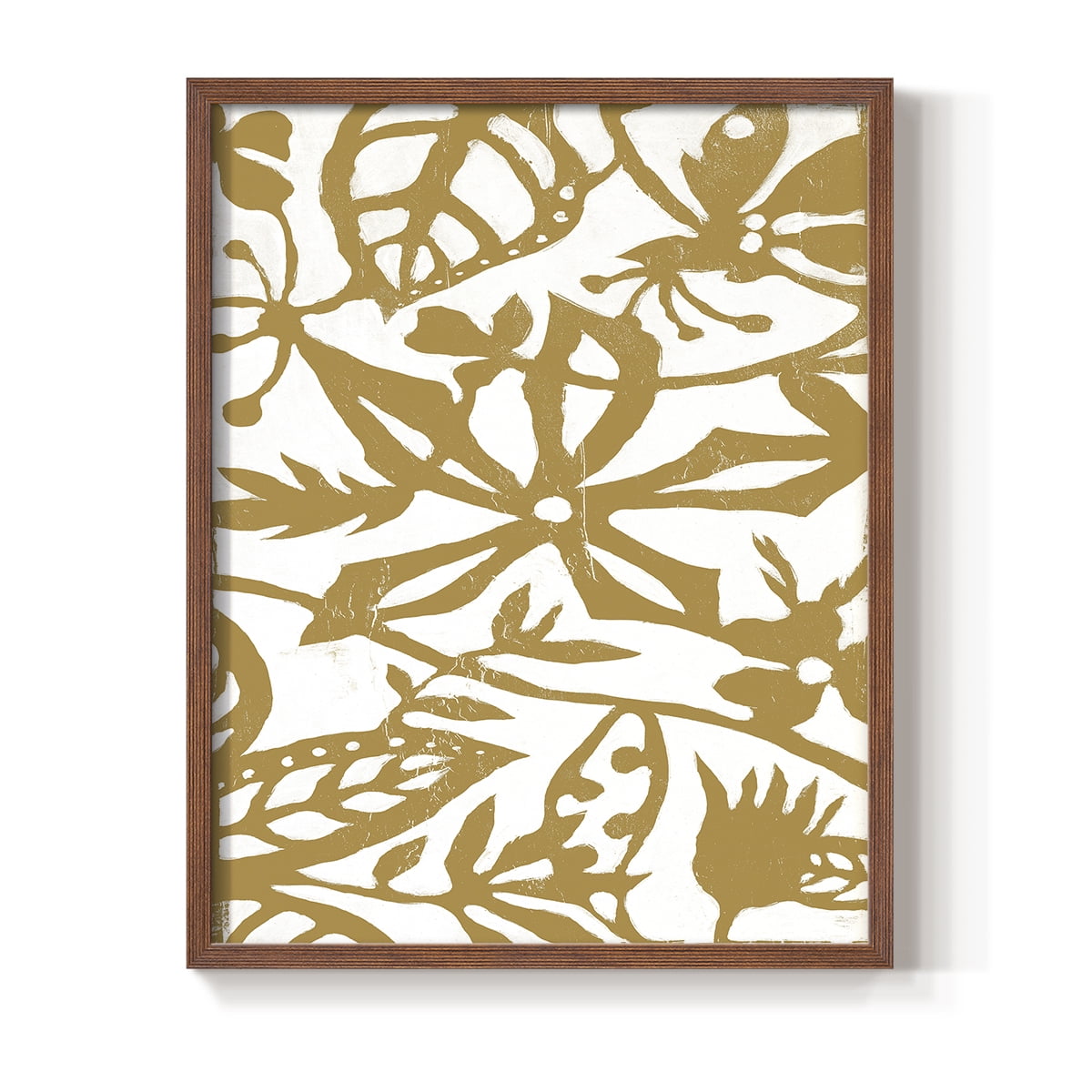 White On White IV V30 Framed Print in Brown Solid Wood 8 x 10 Framed Print