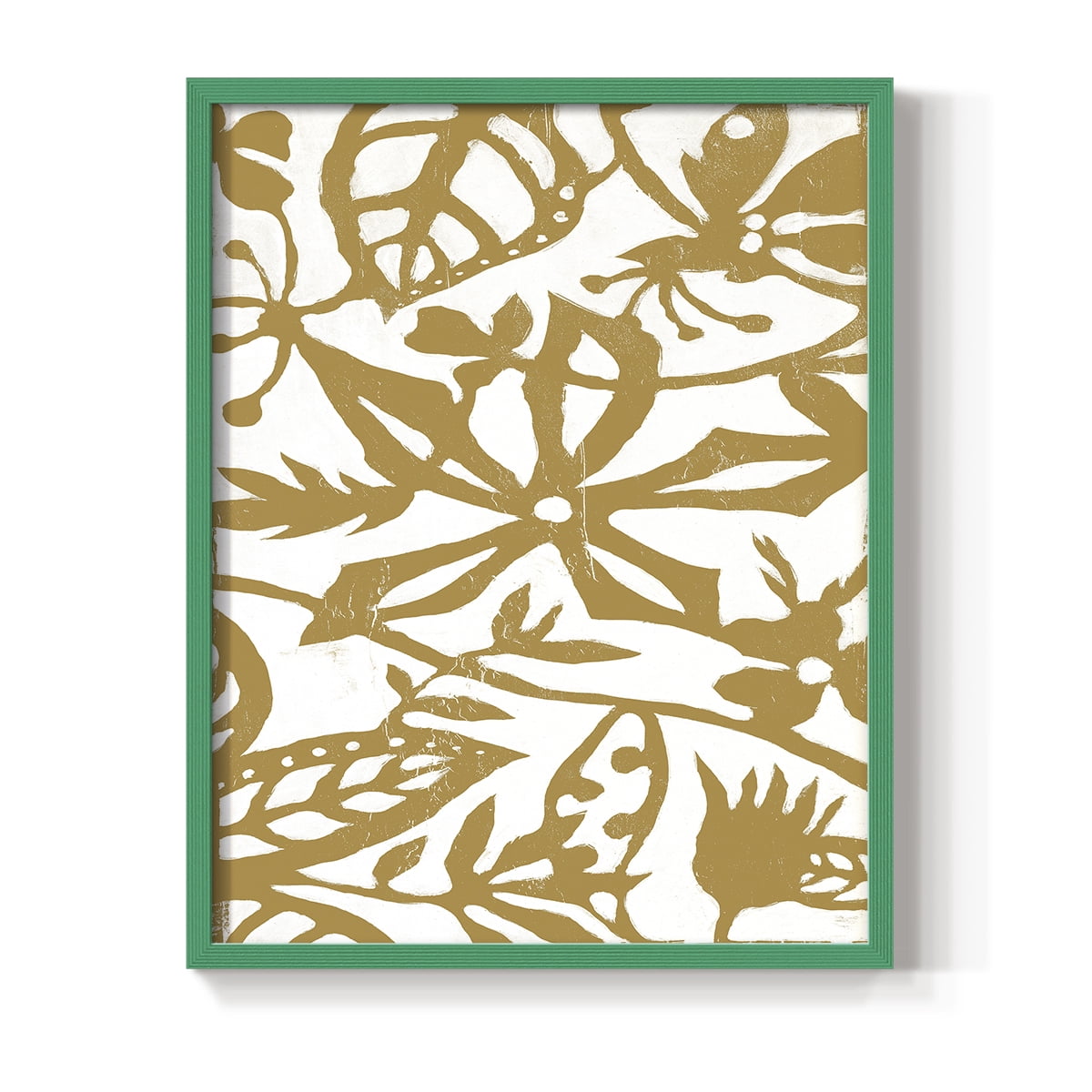 White On White IV V30 Framed Print in Green Solid Wood 8 x 10 Framed Print
