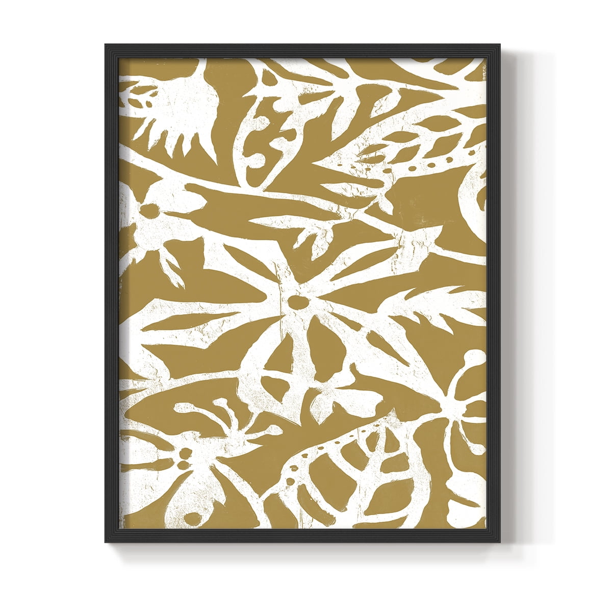 White On White IV V31 Framed Print in Black Solid Wood 22 x 28 Framed Print