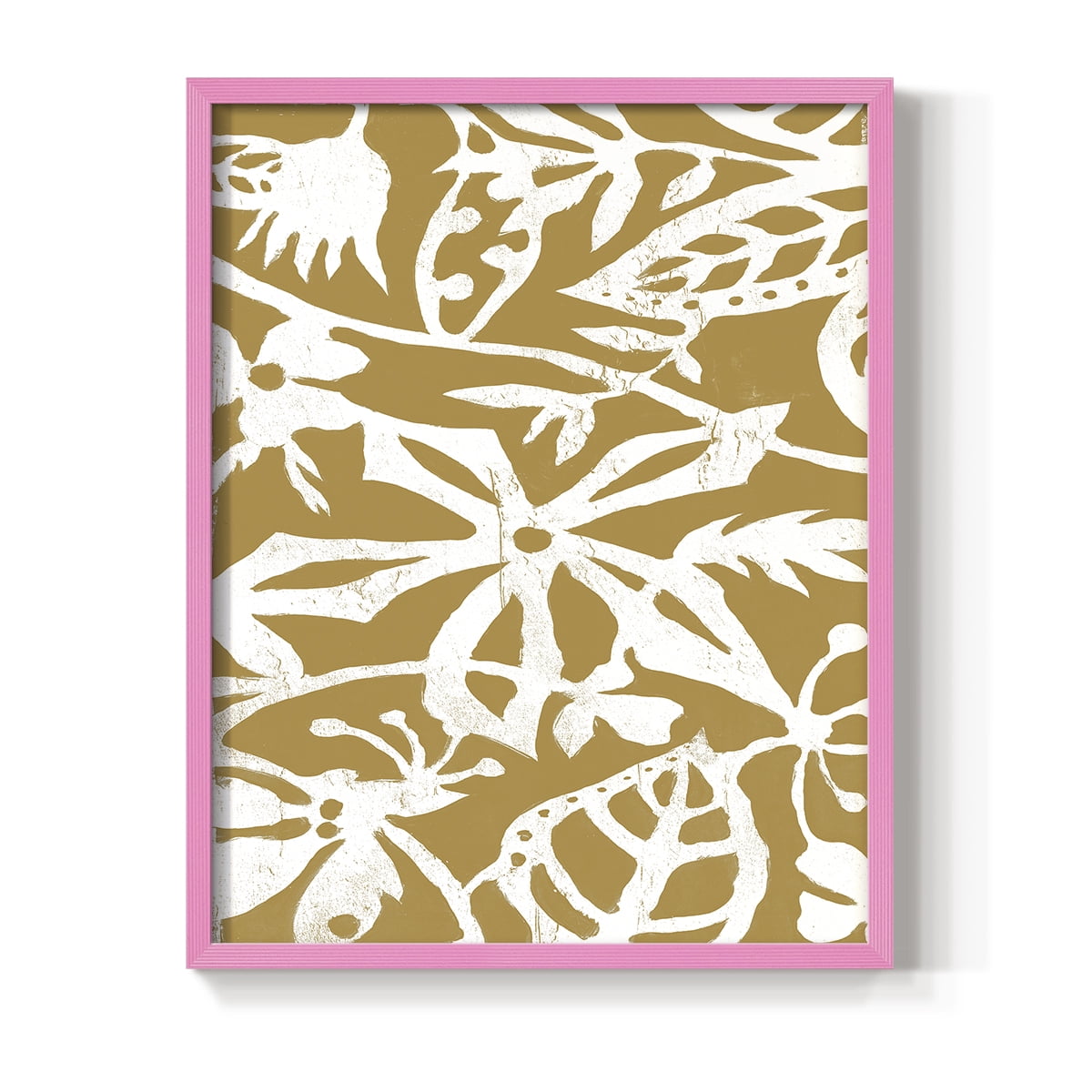 White On White IV V31 Framed Print in Pink Solid Wood 11 x 14 Framed Print