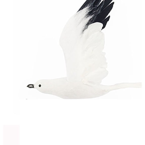 White One Size Foam Realistic Seagull Feather Ornament, Naturalistic Bird Display for Garden Home Event Mall, Bird Decor