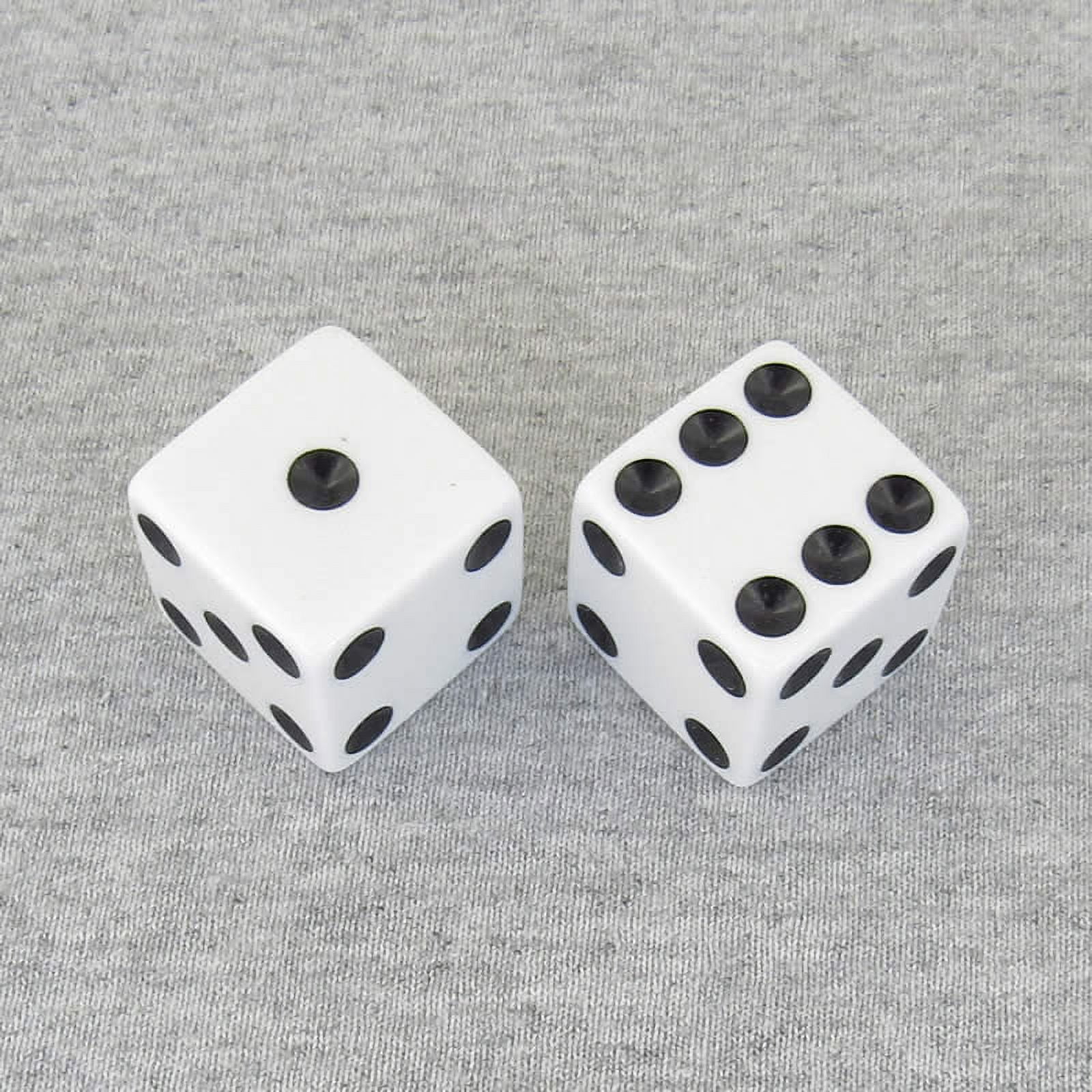 Koplow Games koplow games white opaque dice with black pips d6 25mm (1in)  pack of 2