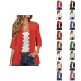 thumbnail image 1 of White Open Front Cardigans for Women Summer Cover Up Casual Women's Cardigan Women's Cardigan Summer Fashion Style Lace Short Sleeve Open Front Kimono For Women, 1 of 2