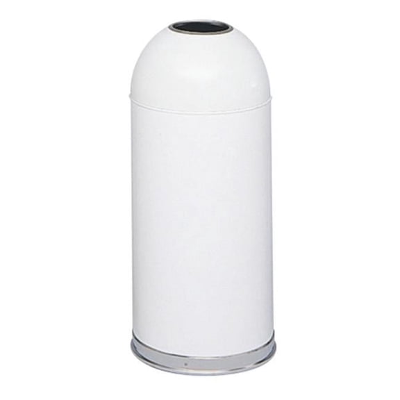 White Open Top Dome Receptacles