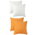 thumbnail image 1 of REGALWOVEN Pack of 2 Corduroy Throw Pillow Covers, Soft Decorative Square Cushion Covers for Sofa White 18" x 18", 1 of 6