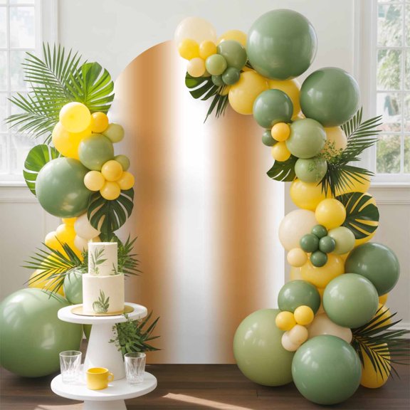 White Orange Arch Backdrop Cover, 5FT, Gradient Modern Art Ombre Spandex Arch Covers Double-Sided Backdrop for Wedding Birthday Party Photo Background Decoration