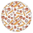 thumbnail image 1 of White Orange Baseball Gear Pattern Round Fitted Tablecloth with Elastic Edge,Dining Table Cover Waterproof,Outdoor Round Tablecloth for Camping,Dining,Indoor and Outdoor, 1 of 7