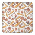 thumbnail image 1 of White Orange Baseball Gear Pattern Square Fitted Tablecloth with Elastic Edge,Square Table Cover,Washable Elastic Table Cover for Home Kitchen Party Decor 36"x36", 1 of 6