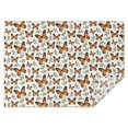 thumbnail image 1 of White Orange Butterfly Leaf Pattern Rectangle Tablecloth 60"x84",Waterproof Polyester Rectangle Table Cloth, Wipeable Spillproof Polyester Tablecloth for Dining, Camping, Indoor and Outdoor, 1 of 5