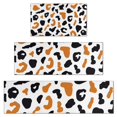 thumbnail image 1 of White and Orange Of Leopard Print Kitchen Rugs Sets Of 3,Kitchen Runner Rugs Non Skid Washable,Decorative Kitchen Floor Mats for Kitchen,Sink,Laundry,17"x30"+ 17"x47" + 17"x59", 1 of 6