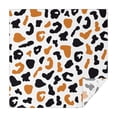 thumbnail image 1 of White and Orange Of Leopard Print Square Tablecloth,Waterproof Square Table Cover,Wipeable Spillproof Washable Table Cover for Home Kitchen Party Decor 60"x60"(152x152cm), 1 of 6
