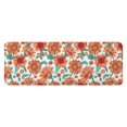 thumbnail image 1 of White Orange Sunflower Green Leaf Pattern Kitchen Rug Mat,Kitchen Runner Rugs Non Skid Washable,Decorative Kitchen Floor Mats for Kitchen,Sink,Laundry,17"x47.2", 1 of 7