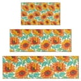 thumbnail image 1 of White Orange Sunflower Pattern Kitchen Rugs Sets Of 3,Kitchen Runner Rugs Non Skid Washable,Decorative Kitchen Floor Mats for Kitchen,Sink,Laundry,17"x30"+ 17"x47" + 17"x59", 1 of 6